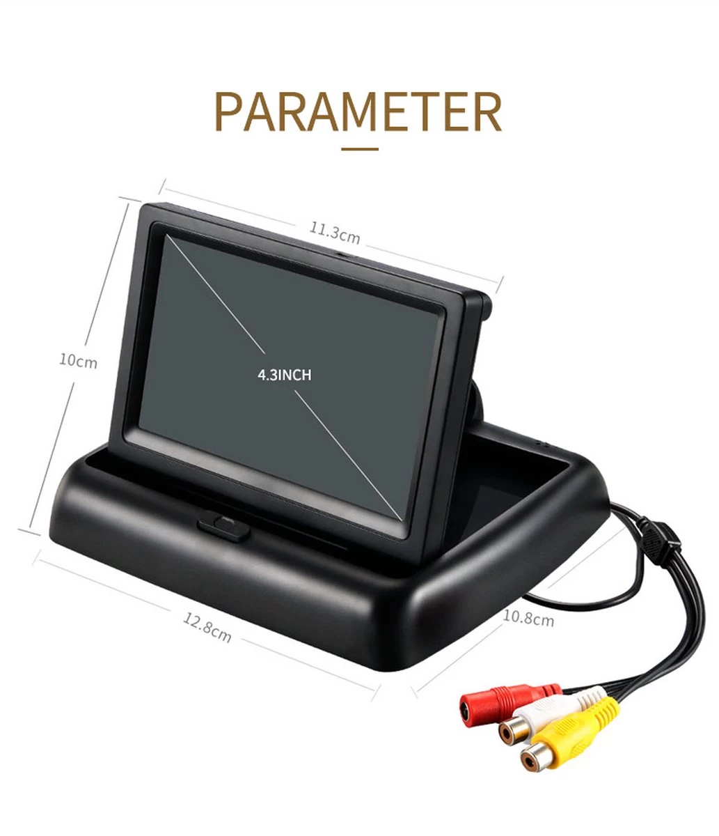 Yoelbaer Draagbare Display 4.3 Inch Color LCD TFT Monitor - Afbeelding 6
