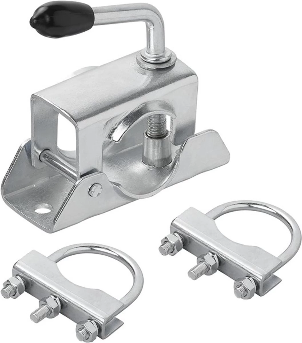 PROPLUS Pro Plus Klem Voor Neuswielen Of Steunpoten Ø 48 Mm - Met U-Beugel 60/70 Mm - 2 Stuks - Afbeelding 7