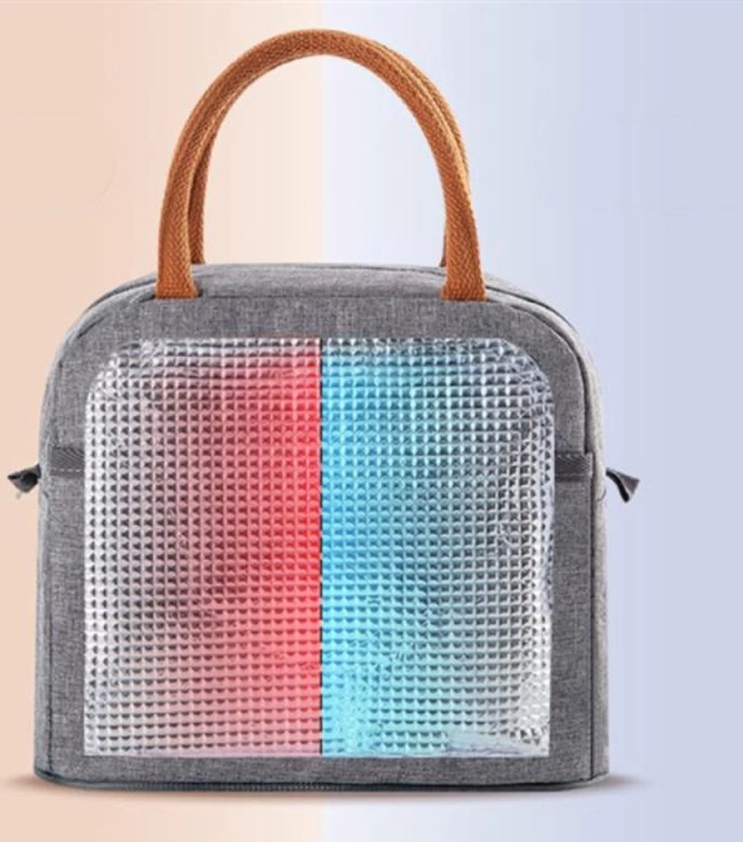 Lunch Bag - Grijs | Koeltas | Polyester / Nylon | 23x15x20 Cm | Fashion Favorite - Afbeelding 4