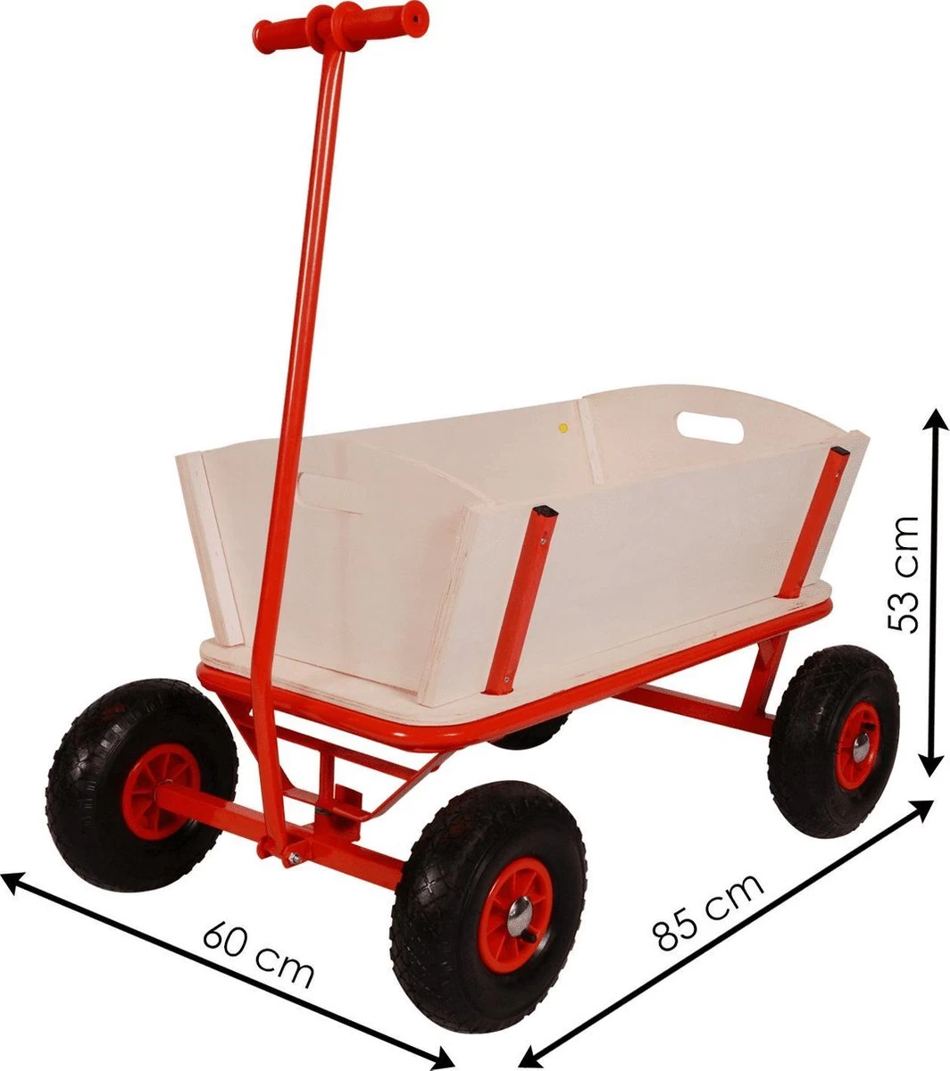 Benson Bolderkar - Bolderwagen Hout - Strandwagen - Kinderen - Boodschappenkar - Afbeelding 7