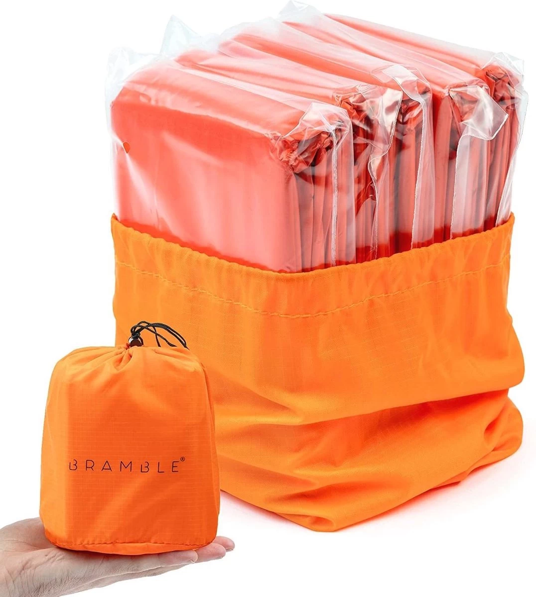 Bramble Noodslaapzak 213 X 91 Cm Polyetheen Oranje 5 Stuks