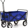LifeGoods Bolderkar - Opvouwbaar - Draaibare Wielen - 2 Standen - 70KG Draagkracht - Blauw