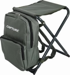 Capture Outdoor, "Traveller OX-37" Camping Kruk Met Rugzak, Opvouwbaar, Lichtgewicht, Verstelbare En Gevoerde Draagriemen, …