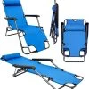 Ligstoel Opvouwbaar 155x60cm - Lichte Ligbed Relaxstoel Tuinstoel Campingstoel Strandstoel