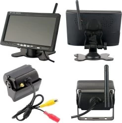 Strex Achteruitrijcamera Set Draadloos - 7" Scherm - 18LED Nachtzicht 15m - IP67 Waterdicht - Achteruitrij Camera - Geschikt Voor Auto/ Camper / Caravan / Vrachtwagen / Landbouw / Boot / Tractor