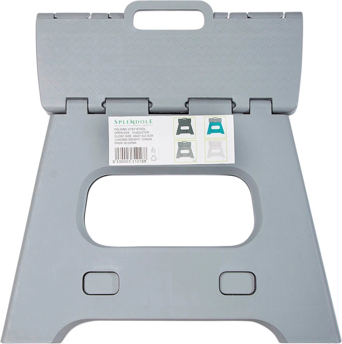 Splendole Opstapje Inklapbaar Caravanopstapje - Opvouwbaar - 120 Kg - 27 Cm Krukje Grijs - Afbeelding 7