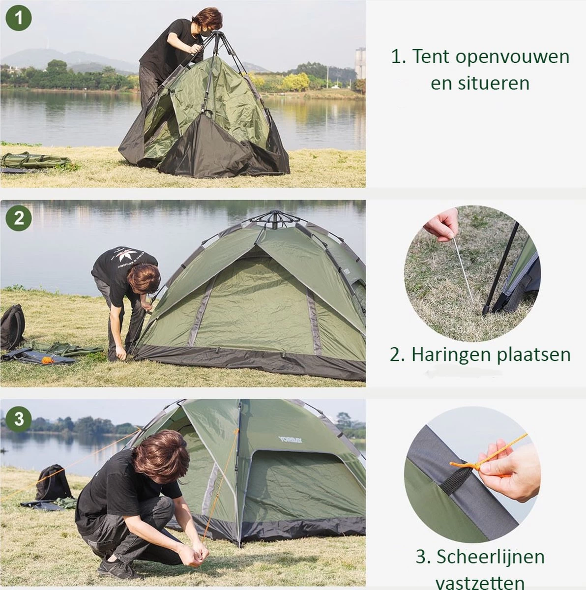 Sens Design Pop Up Tent - Tent - 2-3 Personen - Afbeelding 2