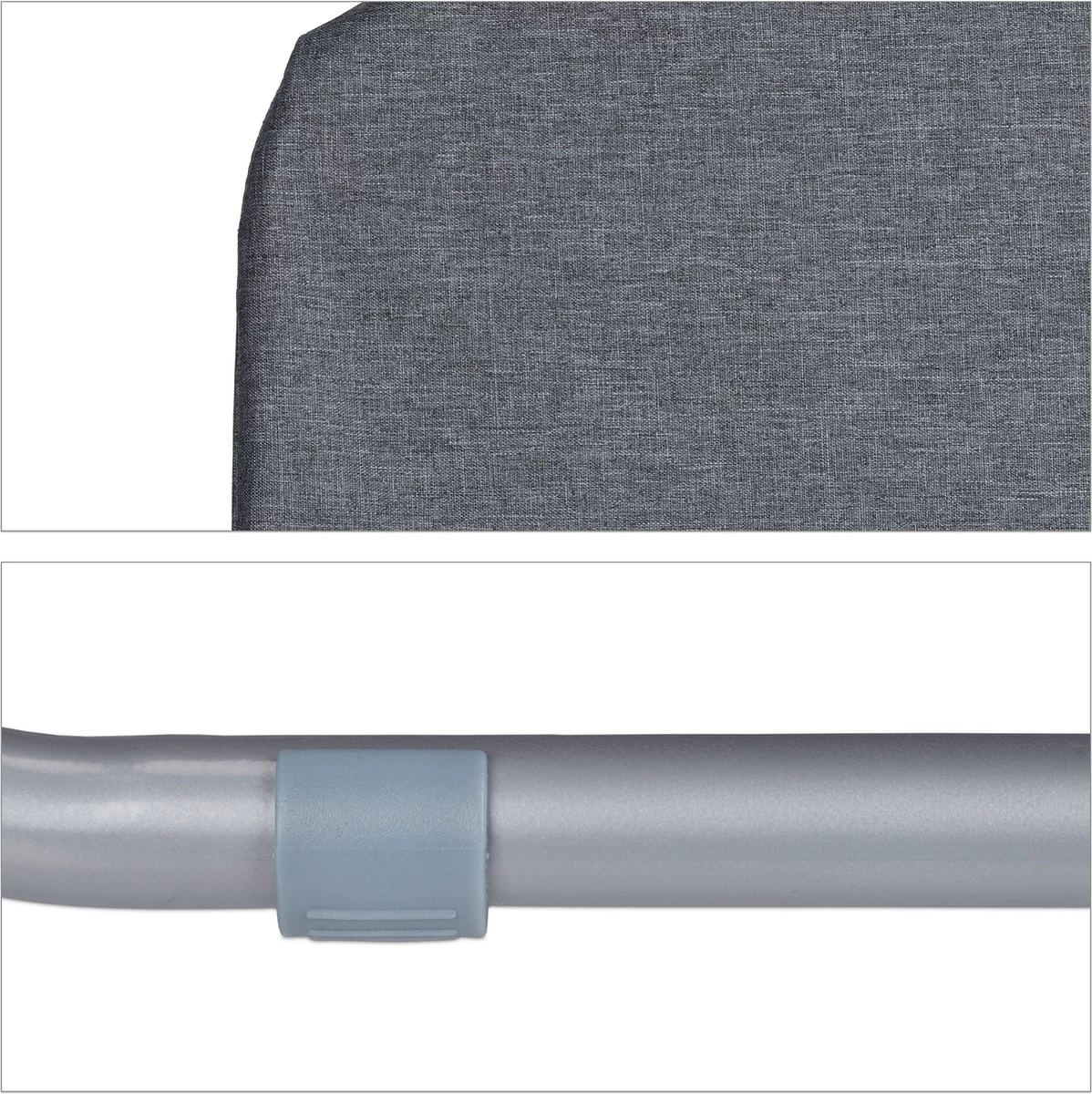 Relaxdays Strandstoel Opvouwbaar - Set Van 2 - Lage Campingstoel - Kampeerstoel Leuning - Grijs - Afbeelding 6