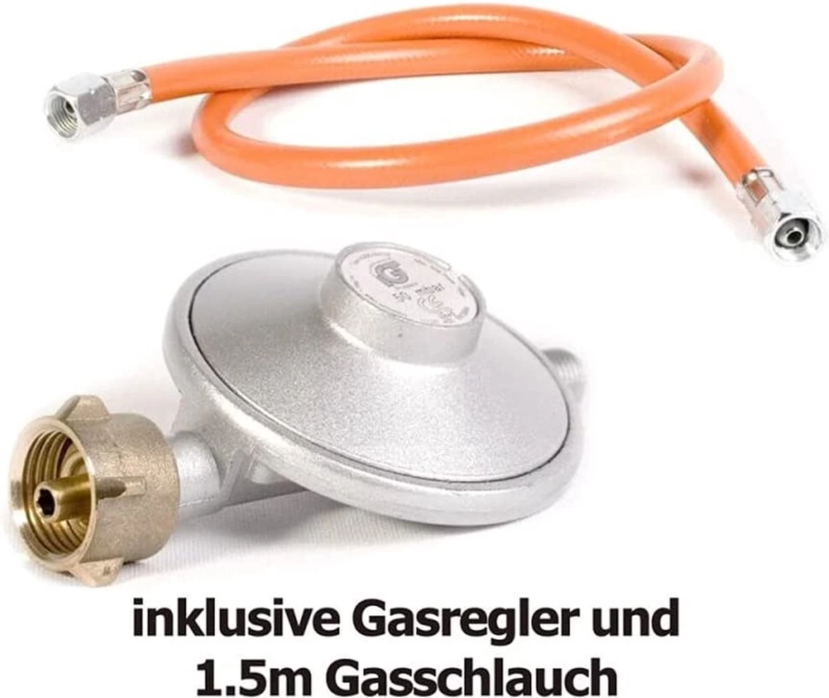 TronicXL Turbo Campingkooktoestel Met 2 Vlammen Aluminium Brander Gasaansluitslang En Drukregelaar, Gasfornuis, Gas, Zwart, Inclusief Draadgaas - Afbeelding 2