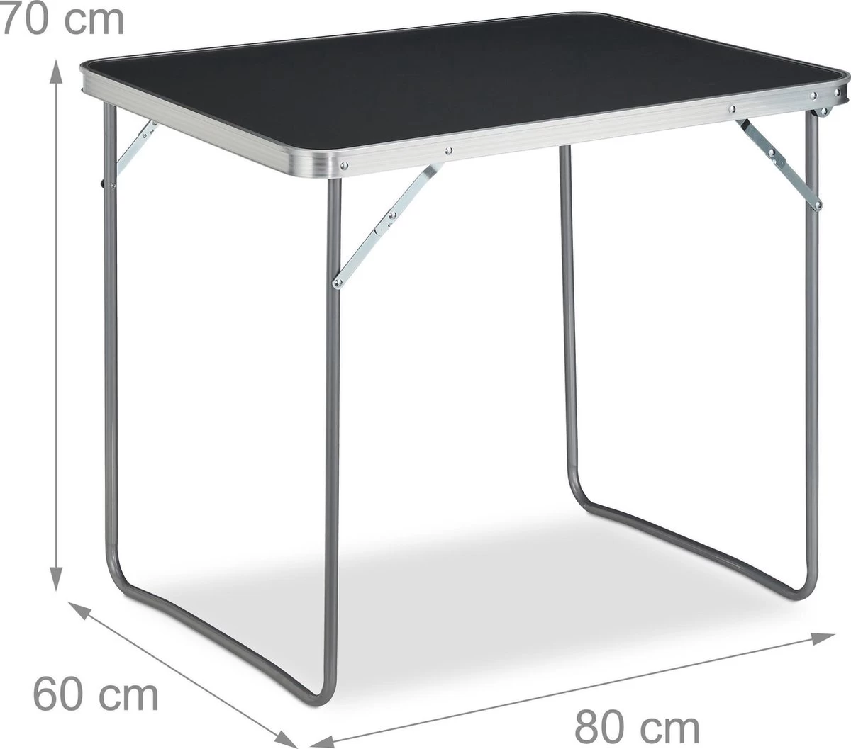 Relaxdays Campingtafel Inklapbaar - Aluminium Klaptafel - Vouwtafel Camping - Koffermodel - Afbeelding 4