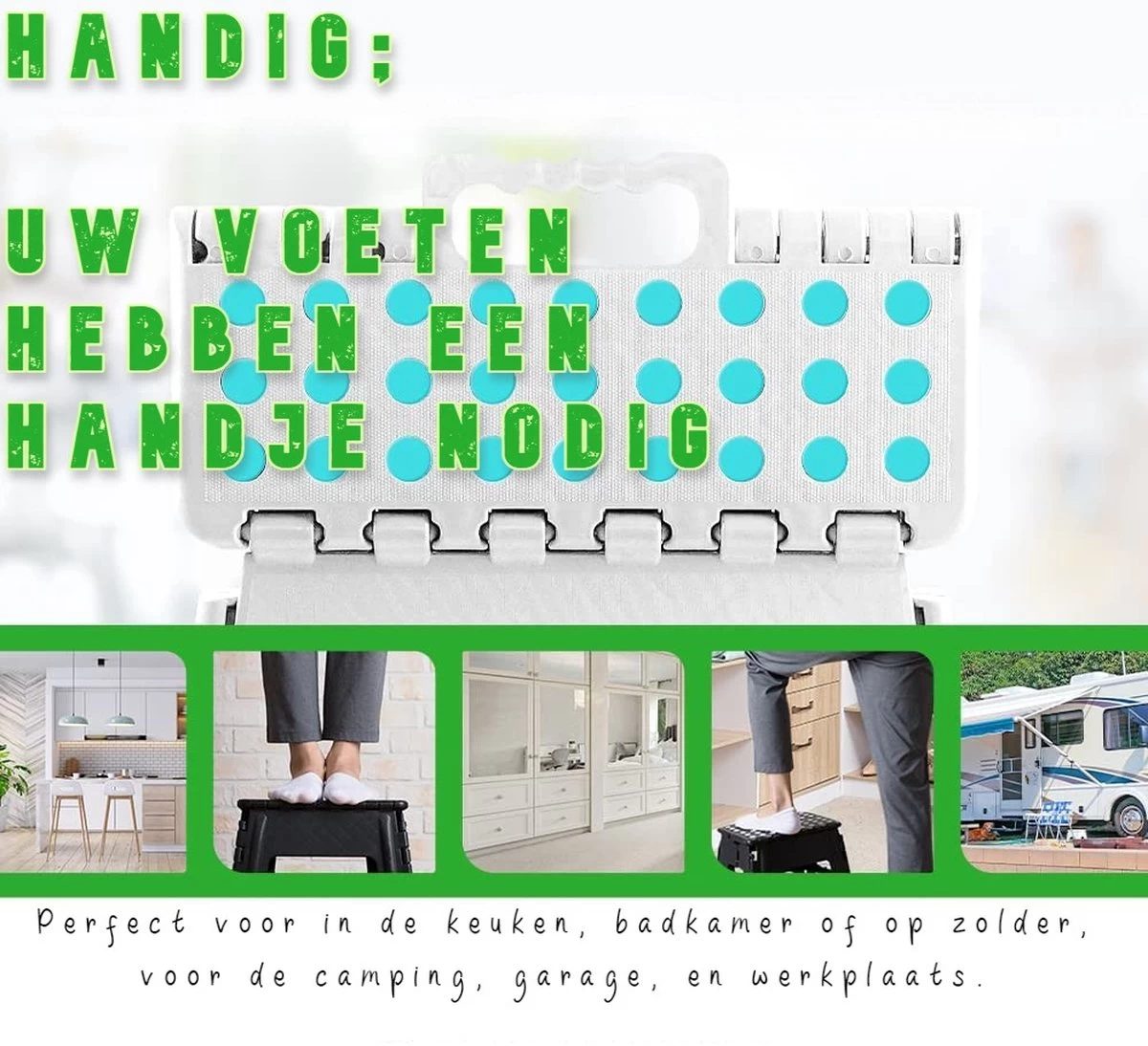 Splendole Opstapje Inklapbaar Caravanopstapje - Opvouwbaar - 100 Kg - Rode Krukje - Afbeelding 6