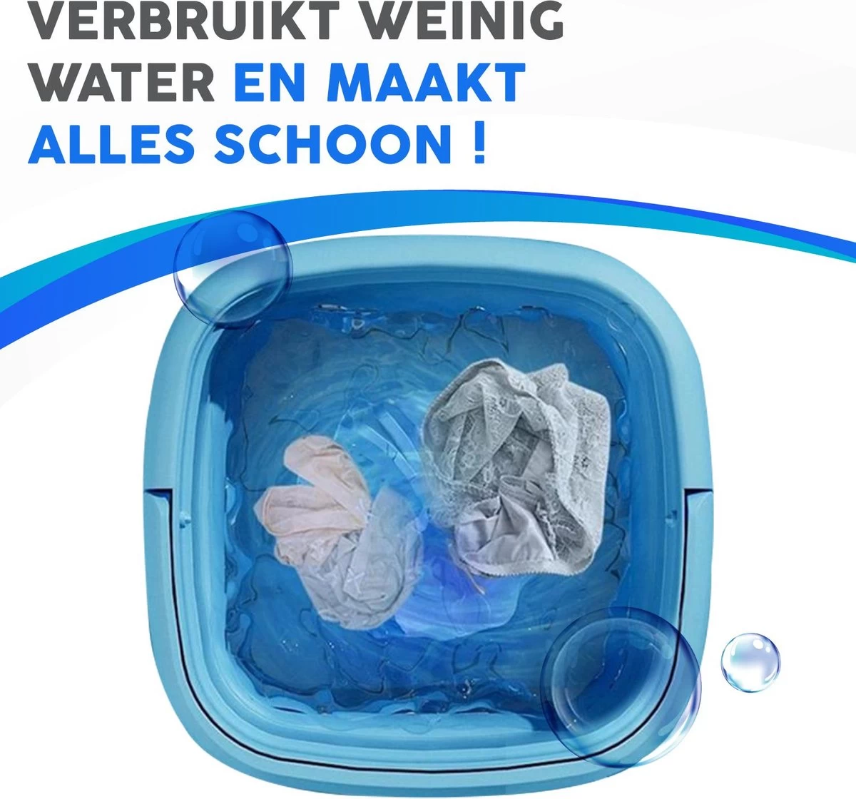 Mini Wasmachine - Camping Wasmachine - Opvouwbare Wasmachine - Handwasmachine - Fruitwasser - Kampeer Wasmachine - Valentijn - Wasdroger - Afbeelding 9
