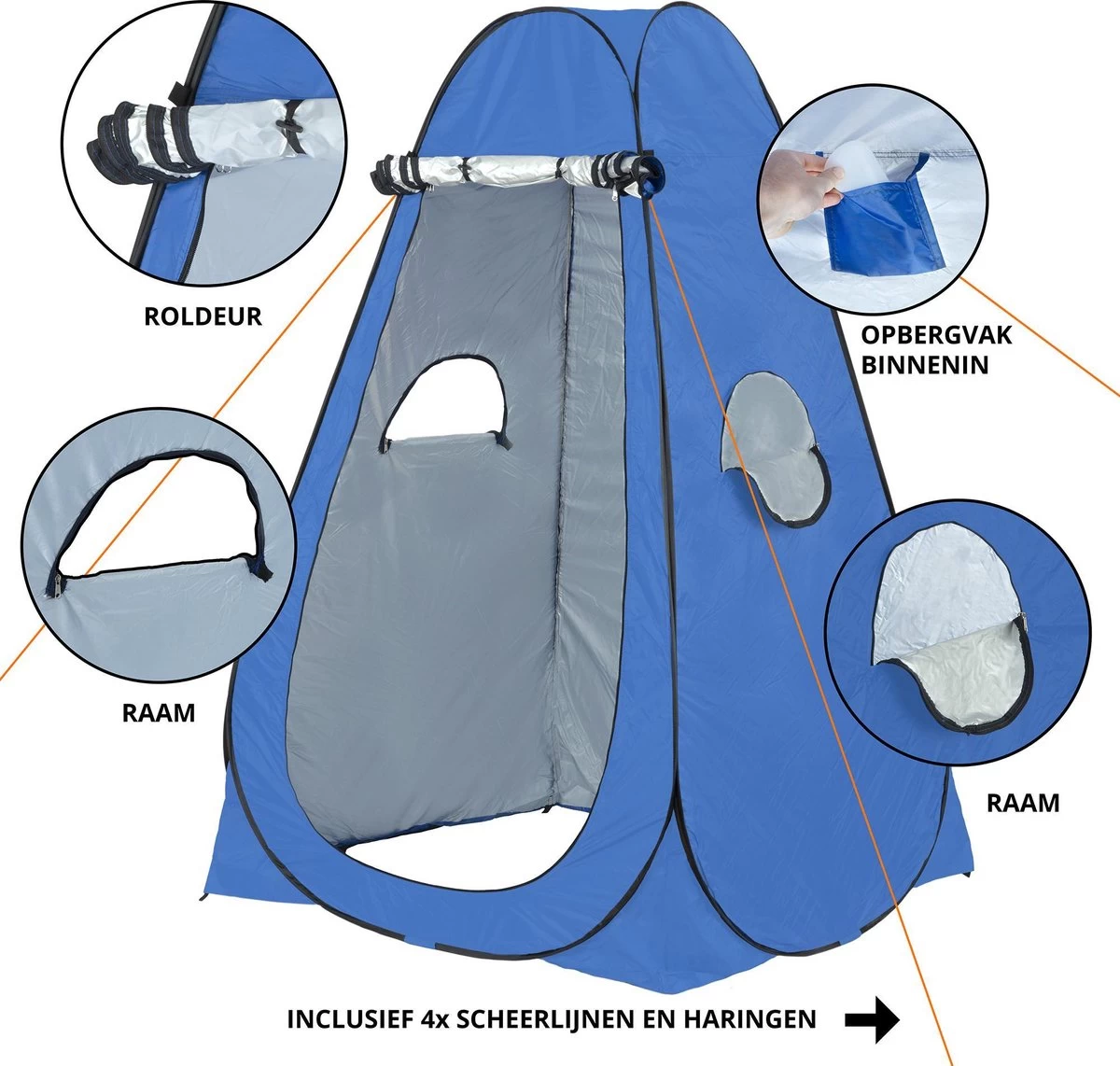 Dutch Mountains Pop-up Omkleedtent -190 X120cm Draagbare Douchetent - Prive-kamer - Multitent - Afbeelding 2