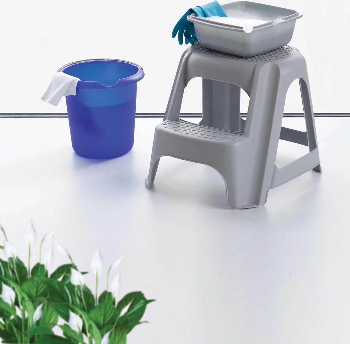 Curver One Step Opstapje Krukje - Lichtgrijs - Afbeelding 4