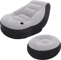 Intex Lounge Stoel - Ultra Lounge - Opblaasbaar - Grijs/zwart