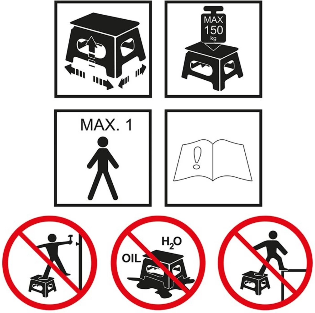 PROPLUS Inklapbaar Opstapje - Opstapkrukje - Krukje | Opvouwbaar - 22 Cm - Afbeelding 4