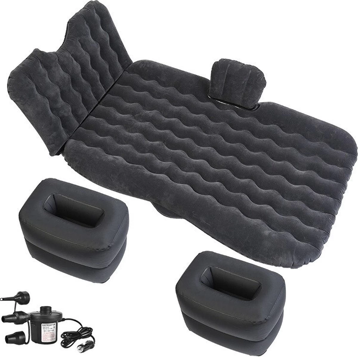 EZLife Auto Luchtbed Zwart 187x95cm