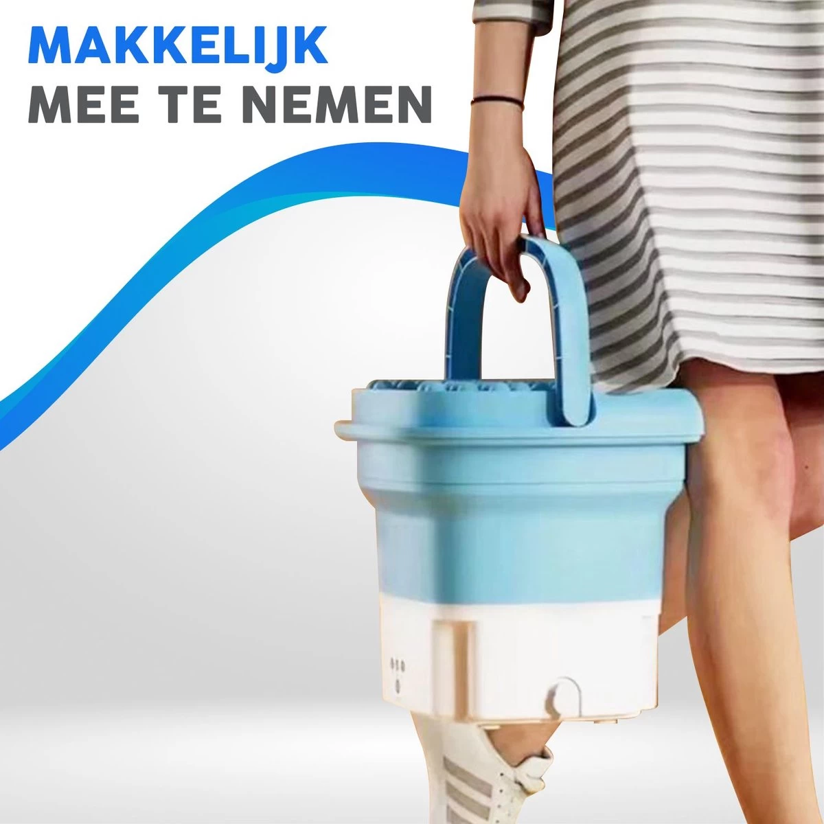 Mini Wasmachine - Camping Wasmachine - Opvouwbare Wasmachine - Handwasmachine - Fruitwasser - Kampeer Wasmachine - Valentijn - Wasdroger - Afbeelding 10