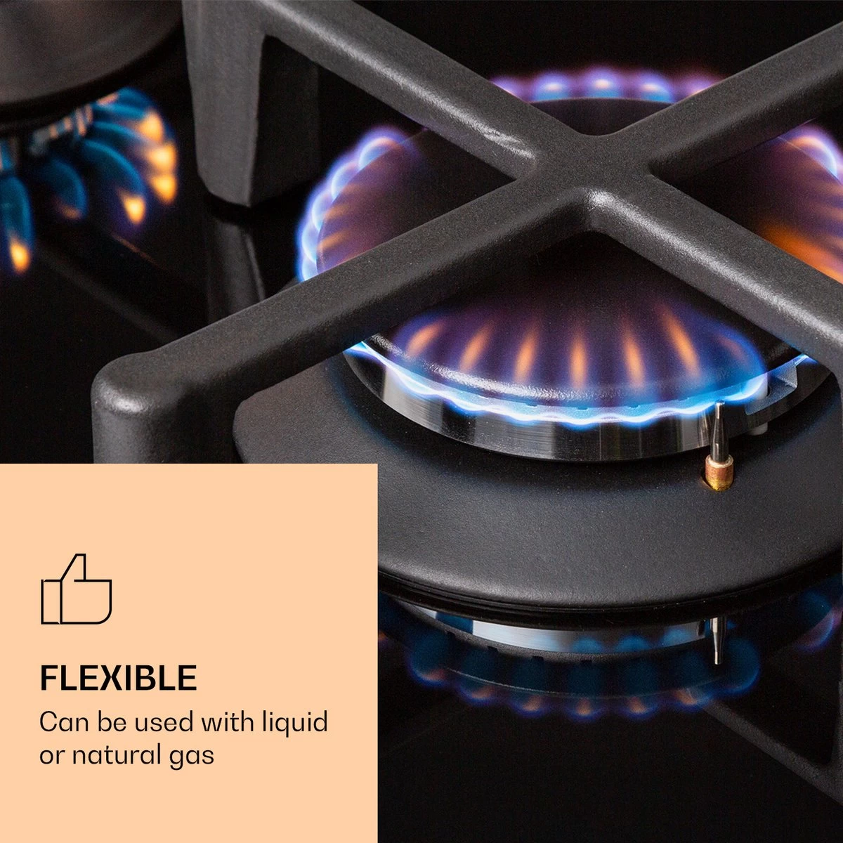 Illuminosa Domino Gaskookplaat 2-pits Sabaf Branders Glaskeramiek - Afbeelding 4