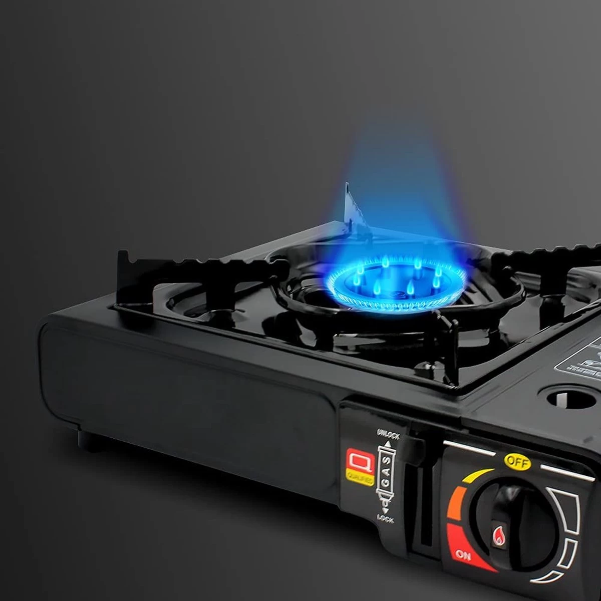 Borvat® |Draagbare Gasfornuis - Camping Kookstel - Inclusief 8 Gasflessen - Gas Stove - Gasfornuis - Kooktoestel - Outdoor - Op Reis + Gratis Smartphone Auto Magneethouder. - Afbeelding 2