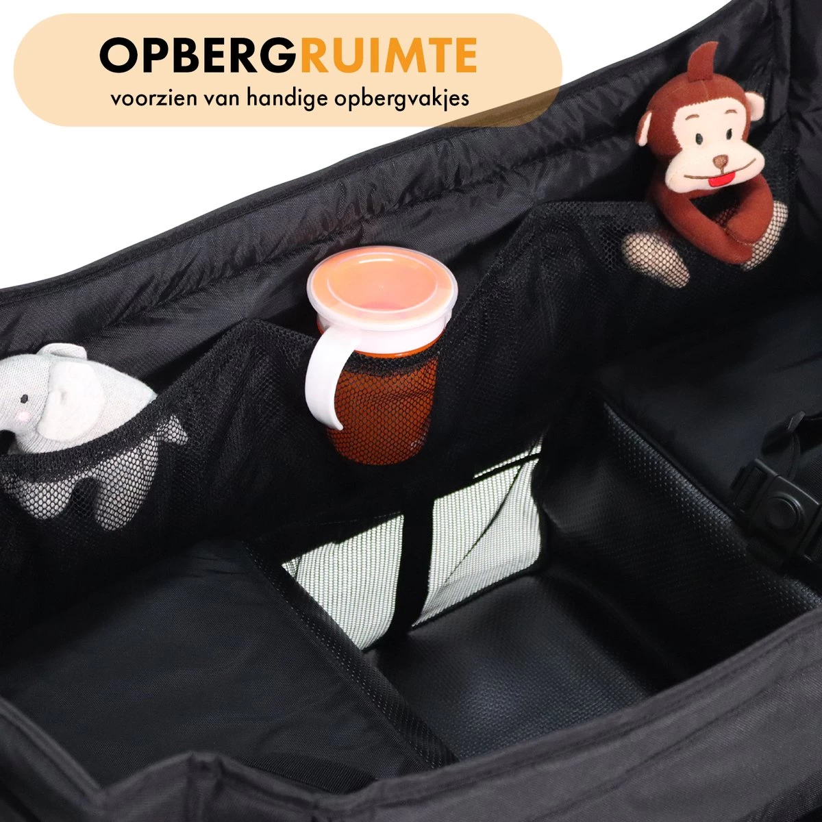 Deryan Luxe Sandy Bolderkar - Duo Buggy - Tandem Buggy - Opvouwbaar - Inklapbare Bolderwagen - Duo Kinderwagen - Zwart - Afbeelding 4