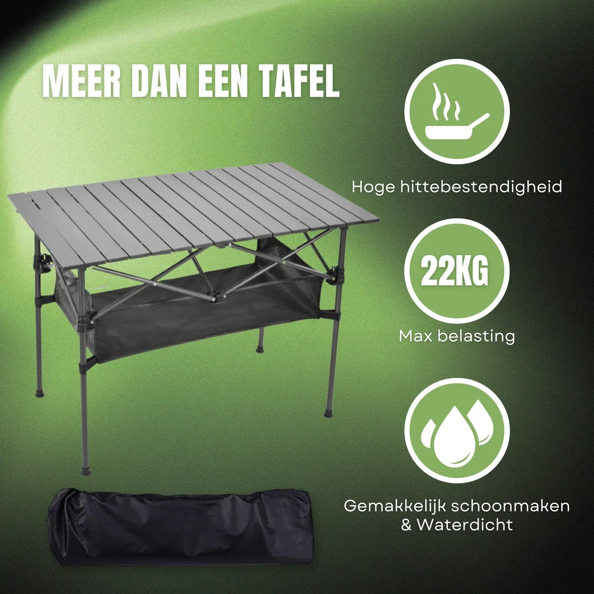 Campingtafel Inklapbaar En Opvouwbaar - Kampeertafel - Lichtgewicht Hittebestendig - Afbeelding 4