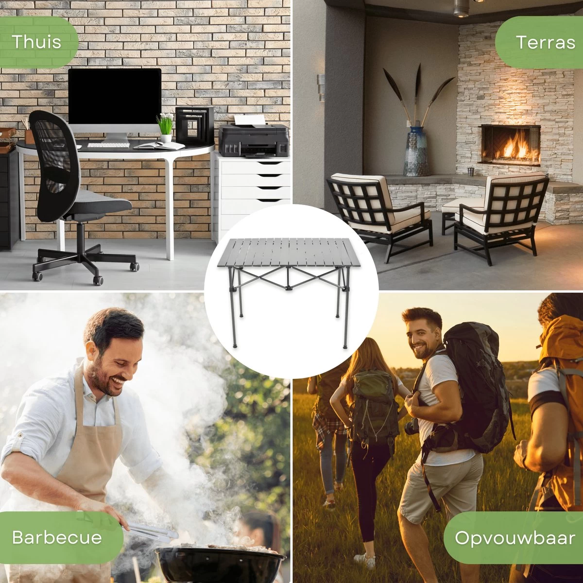 Campingtafel Inklapbaar En Opvouwbaar - Kampeertafel - Lichtgewicht Hittebestendig - Afbeelding 7