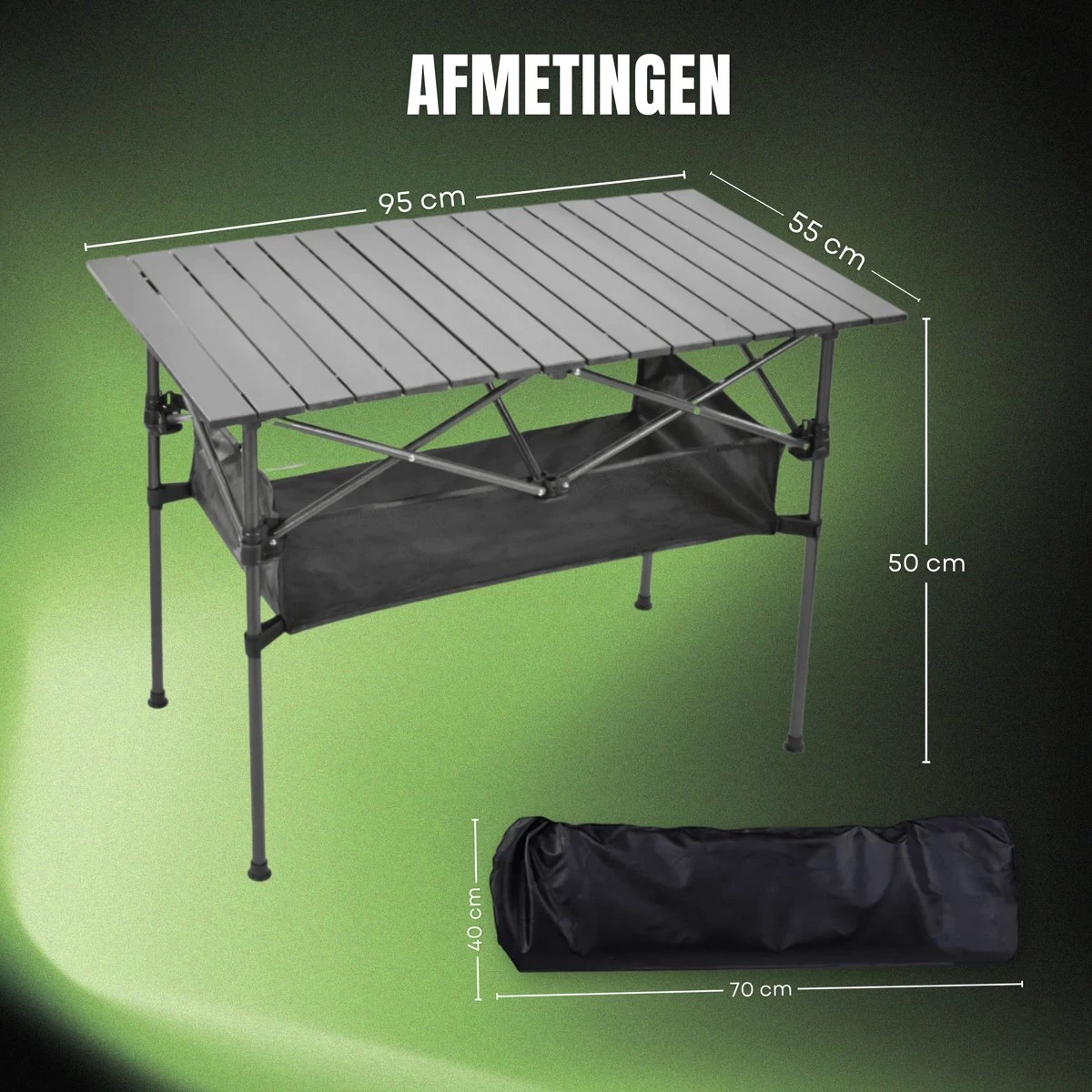 Campingtafel Inklapbaar En Opvouwbaar - Kampeertafel - Lichtgewicht Hittebestendig - Afbeelding 8