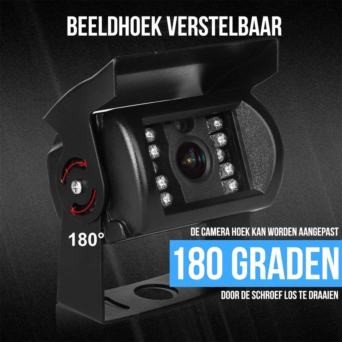Strex Draadloze Achteruitrijcamera Met 2 Camera's - 7” Scherm - Nachtzicht 18LED 15m - Afbeelding 4
