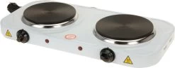 Orange85 Kookplaat - Elektrisch - 2 Pits - Kampeer Accessoires - Wit - 48x27x5cm - Metaal - Fornuis - Vrijstaand