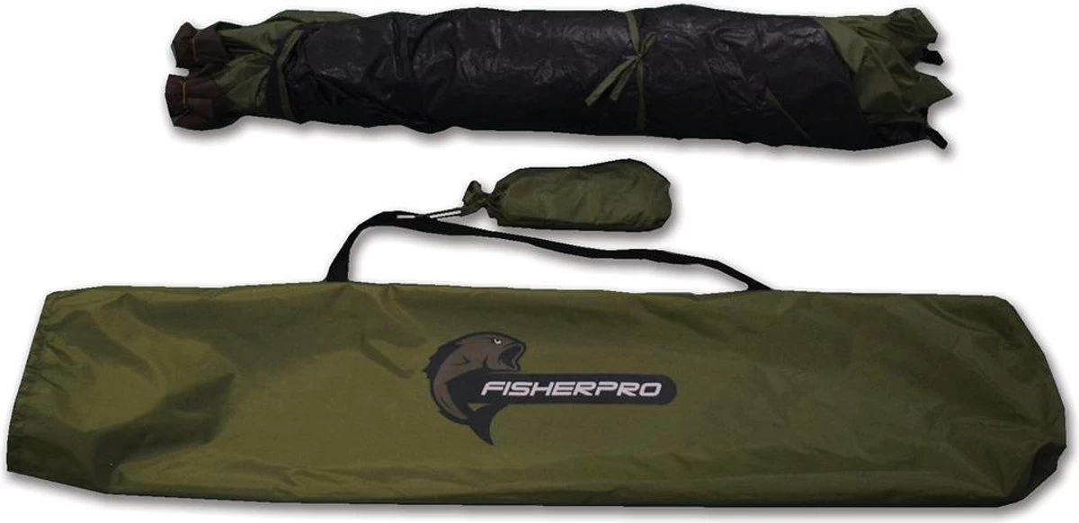 FisherPro WildLand Tent –comfortabele Vistent – Handige Strandtent – Compacte Festival Tent - Uitbreid Mogelijkheden Met Stormcover - Geschikt Voor 2 Personen - Afbeelding 5