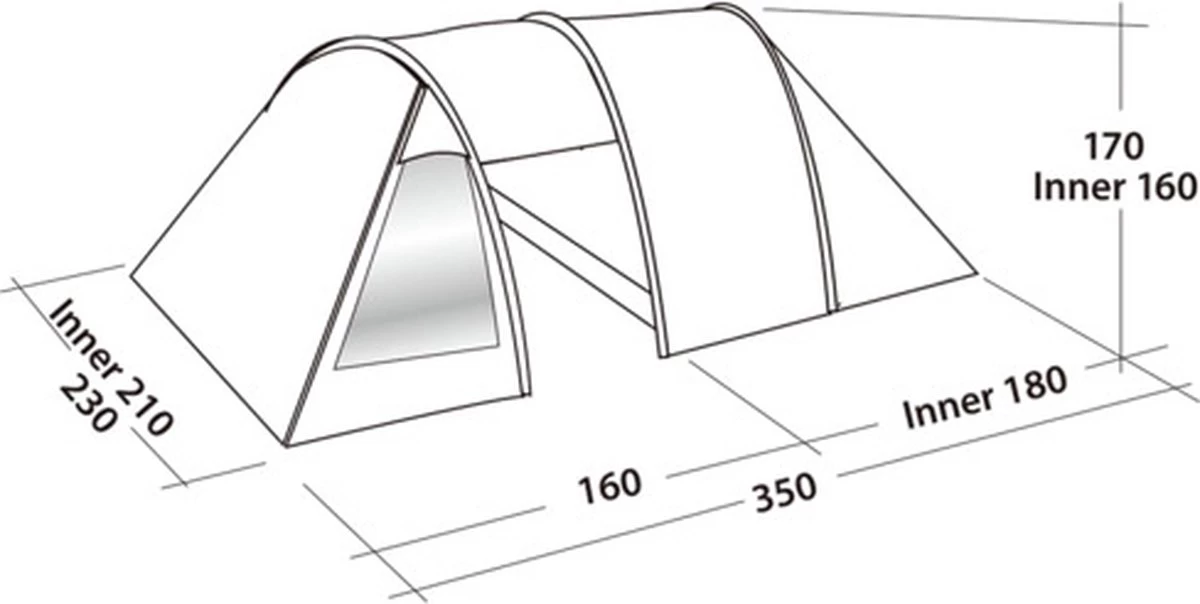Easy Camp Tent Galaxy 300 3-persoons Rustiekgroen - Afbeelding 4