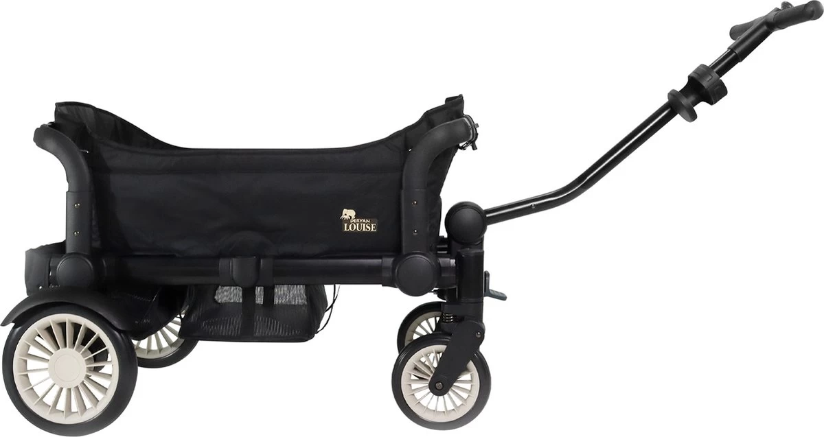 Deryan Luxe Sandy Bolderkar - Duo Buggy - Tandem Buggy - Opvouwbaar - Inklapbare Bolderwagen - Duo Kinderwagen - Zwart - Afbeelding 12