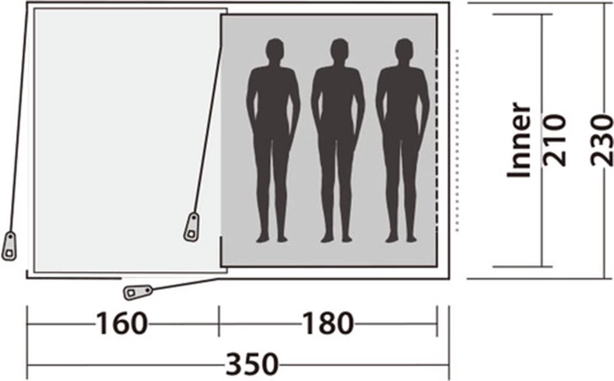 Easy Camp Tent Galaxy 300 3-persoons Rustiekgroen - Afbeelding 3