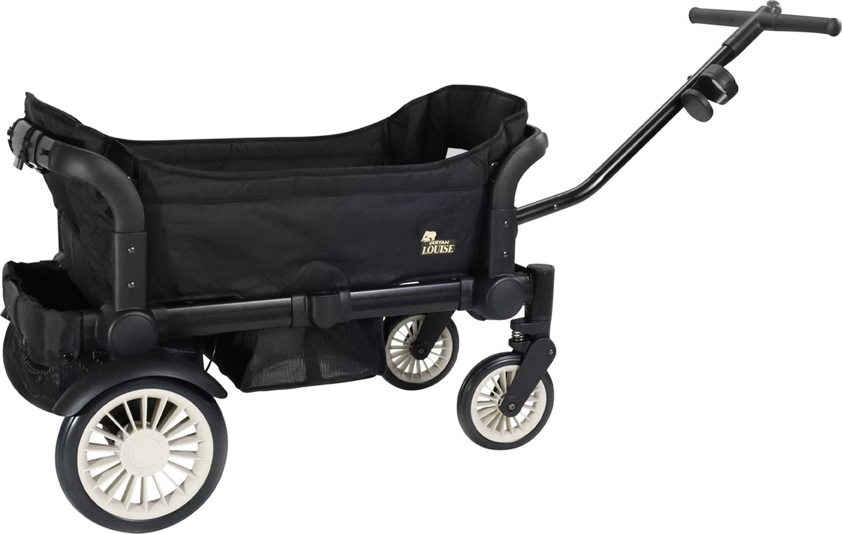 Deryan Luxe Sandy Bolderkar - Duo Buggy - Tandem Buggy - Opvouwbaar - Inklapbare Bolderwagen - Duo Kinderwagen - Zwart - Afbeelding 10