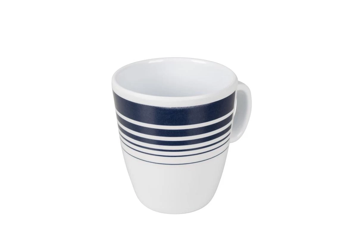 Bo-Camp - Servies - Classic - 16-Delig - Wit/Navy - Afbeelding 7