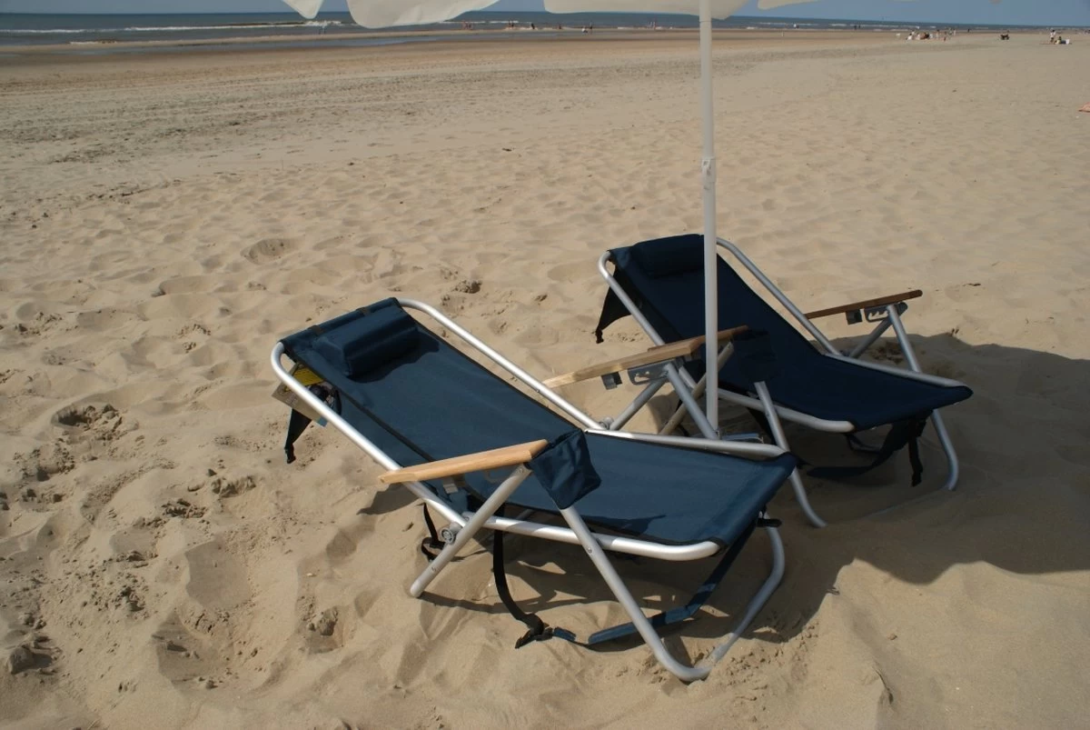 Strandstoel Verstelbaar Rugleuning 4 Standen Rugzak Inklapbaar Beach Chair Opvouwbaar - Afbeelding 7