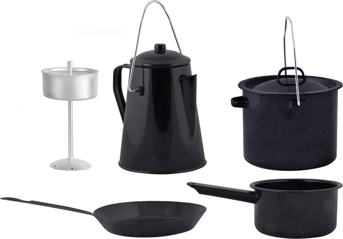 ESSCHERT DESIGN Pannenset Kampvuur - 4 Delig - Outdoor - Metaal
