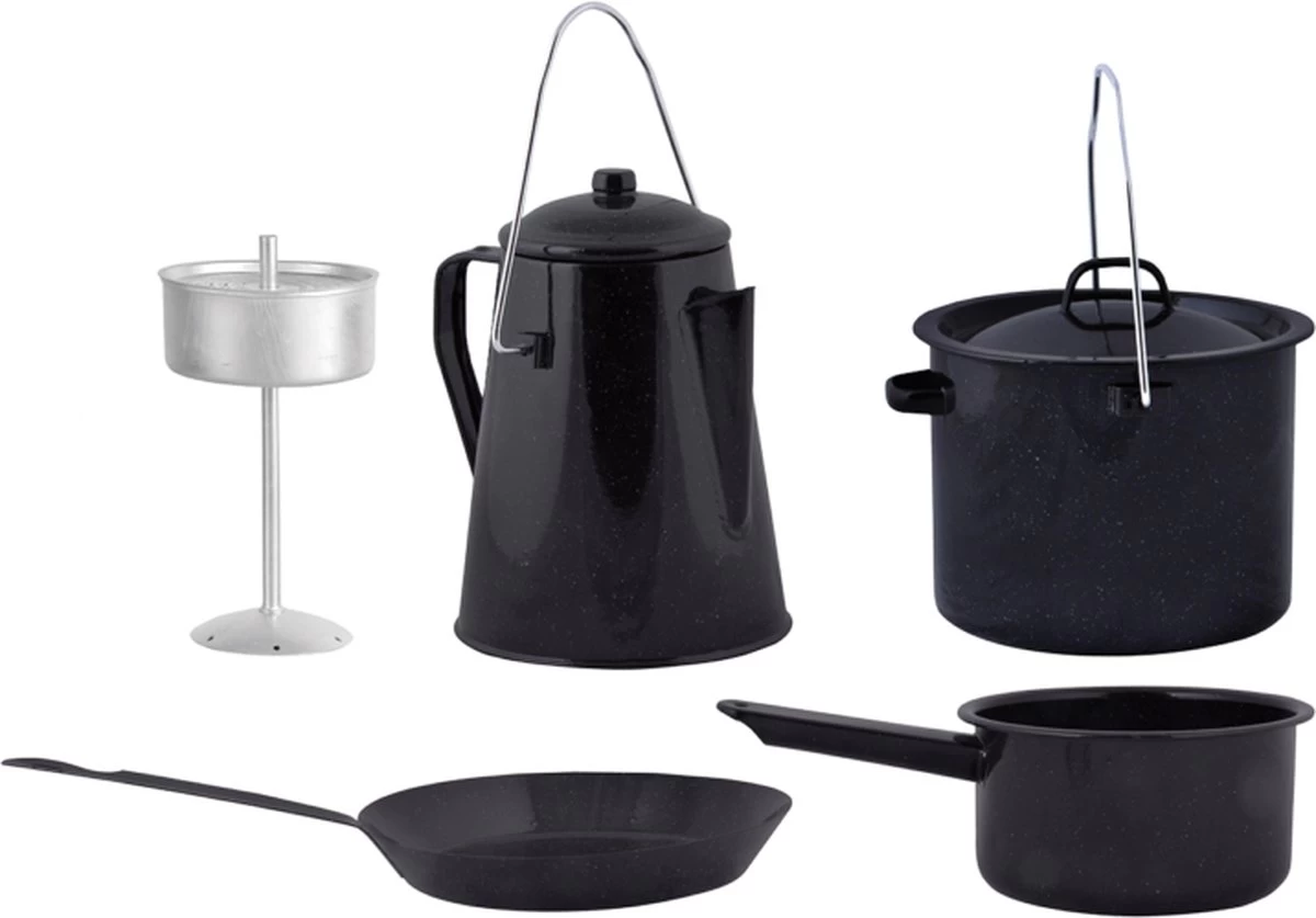 ESSCHERT DESIGN Pannenset Kampvuur - 4 Delig - Outdoor - Metaal - Afbeelding 16