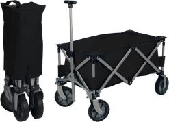 Opvouwbare Bolderkar - Zwart - 90 X 49 X 58 Cm