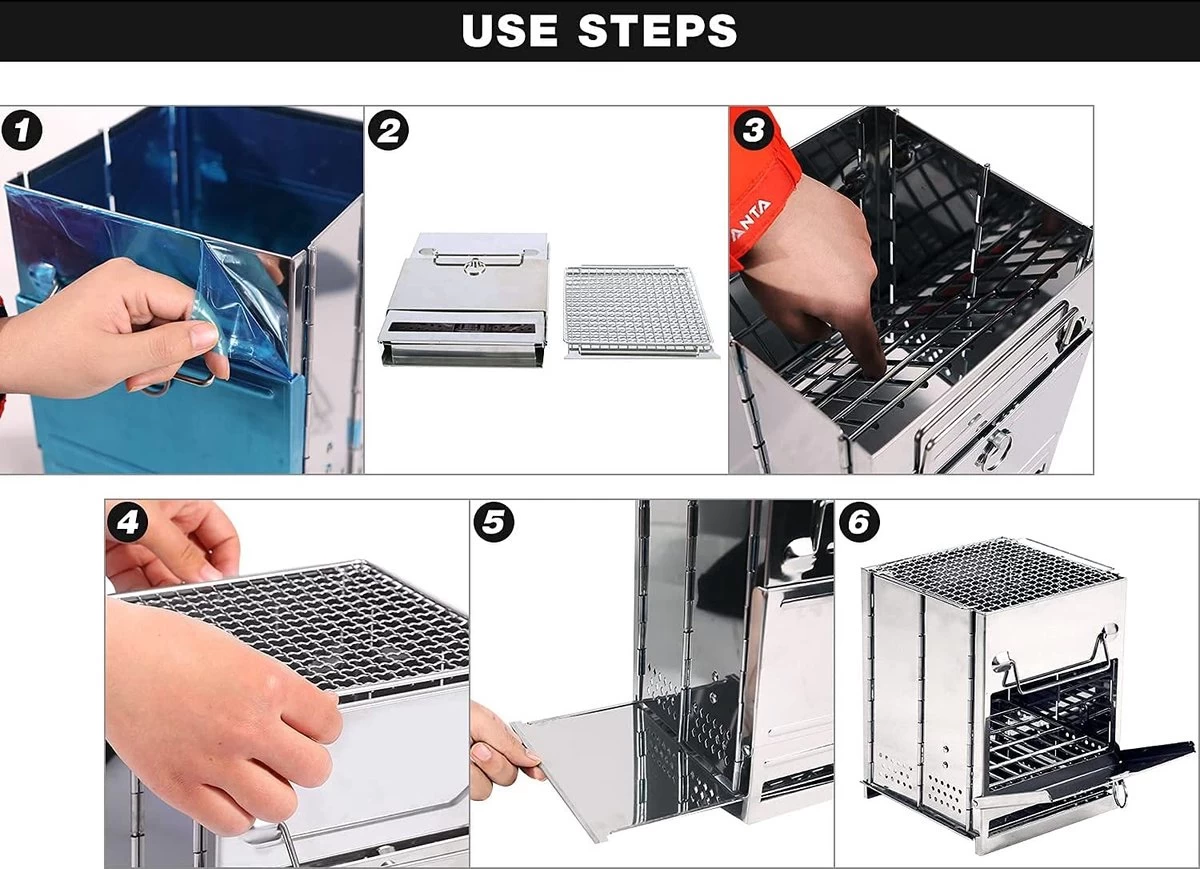 House Of Husk Draagbaar Houtkachel Voor Kamperen - Klein Camping Oven - Kampeer Kachel - Camping Kooktoestel - Camping Accessoires - Afbeelding 8