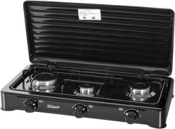 Zilan - Gas Kooktoestel 3 Pits - Campingkooktoestel - Gaskookplaat - Zwart