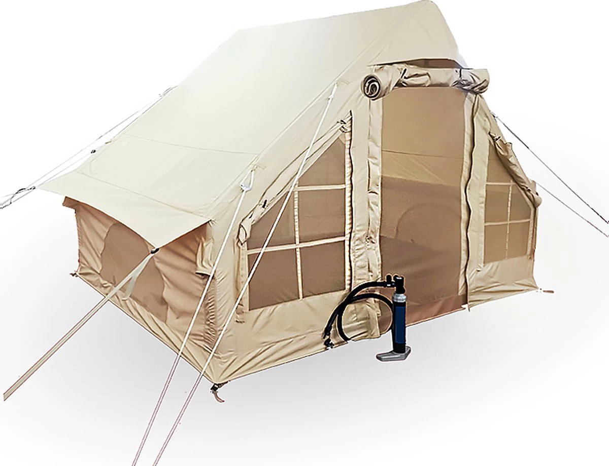 Opblaasbare Vier Persoons Tent Beige 300x200x210 Cm - Afbeelding 6