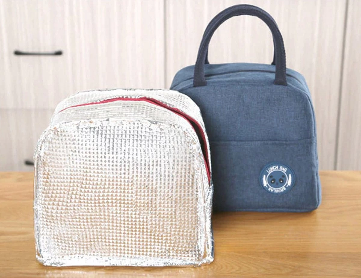 Lunch Bag - Grijs | Koeltas | Polyester / Nylon | 23x15x20 Cm | Fashion Favorite - Afbeelding 2