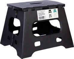 Splendole Opstapje Inklapbaar Caravanopstapje - Opvouwbaar - 120 Kg - 27 Cm Krukje Zwart