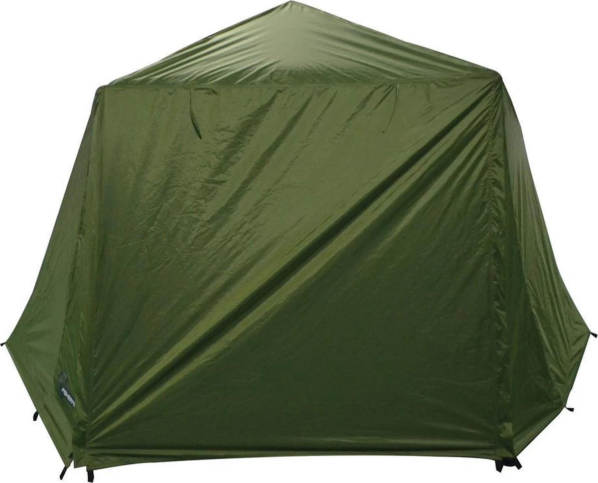 FisherPro Karpertent Met Stormcover – Vistent – Tent - Bescherming Tegen Zon En Wind – 100% Waterdichte Stormhoes – Met Handige Meeneemtas – Ook Geschikt Als Strandtent Of Festivaltent – Extra Veiligheid En Warmte Door Stormcover - Afbeelding 8
