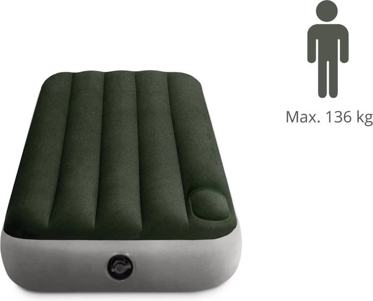 Intex Luchtbed - Downy - Formaat: Cot - B76 X L191 X H25 Cm - Ingebouwde Voetpomp- Met Reparatieset - Afbeelding 5