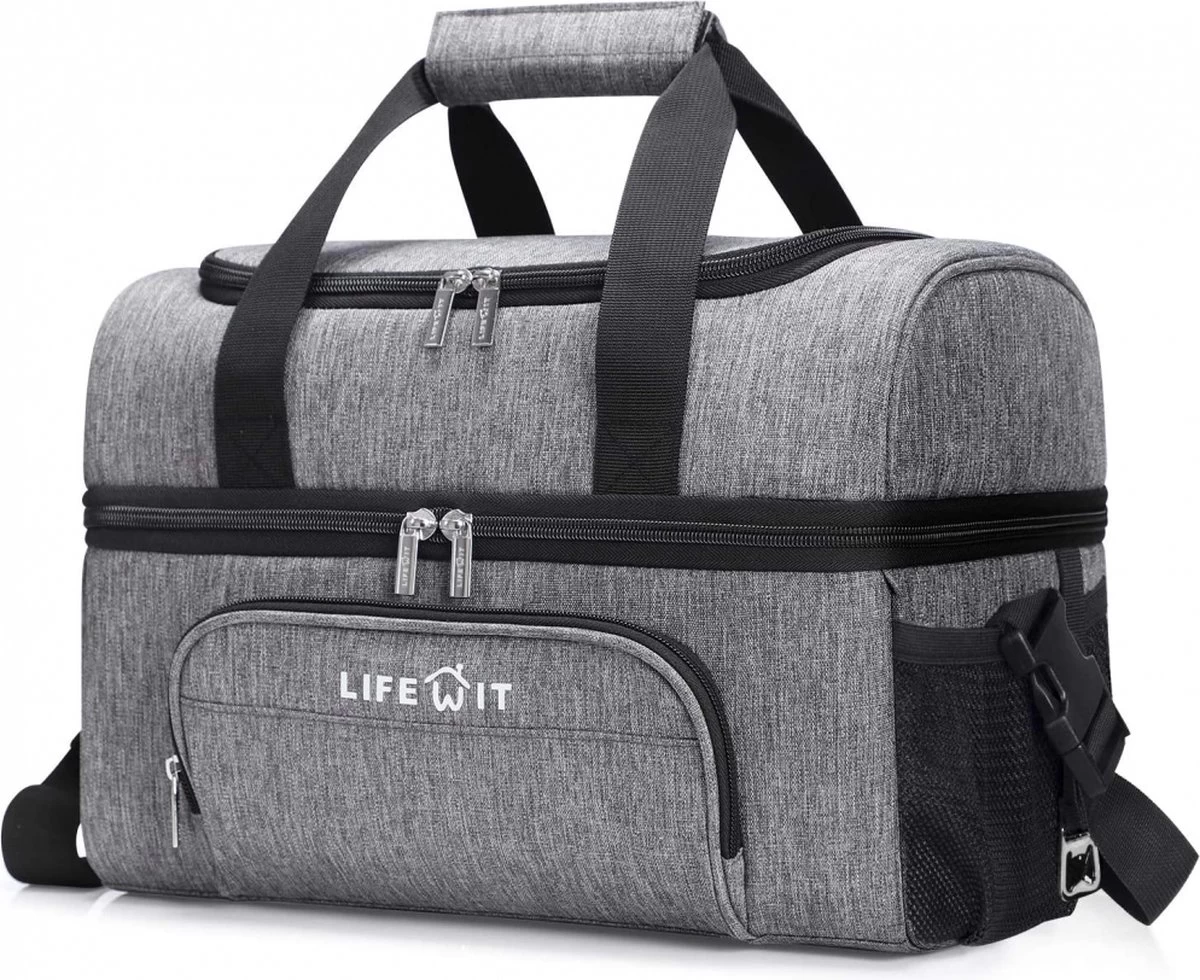 Lifewit 20L Koeltas | 20 Liter | Opvouwbaar | Koelbox-Koeltas | Isolatietas/ Picknicktas Voor Levensmiddelen / Grijs