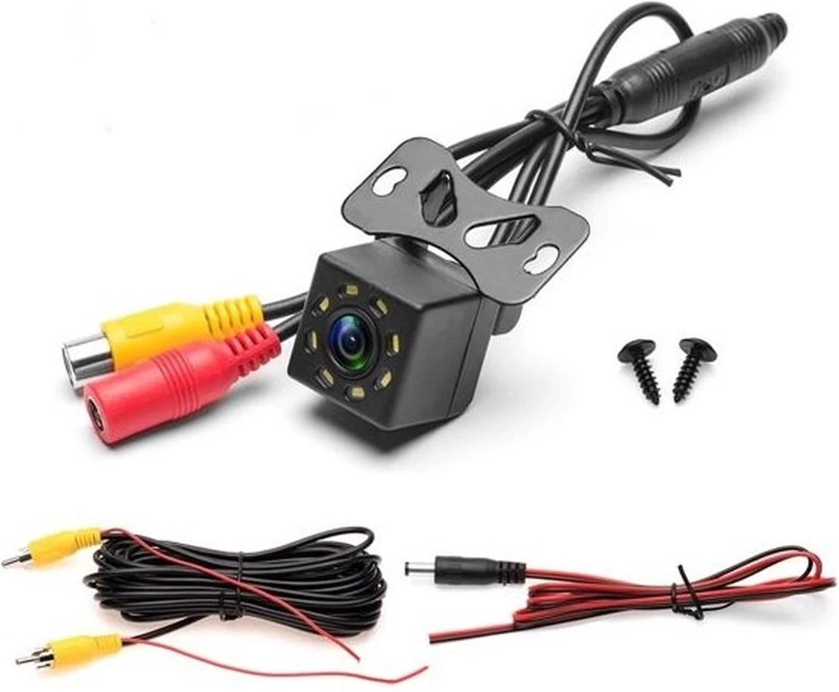 IBello HD Achteruitrijcamera Universeel, Night Vision Met 8 LEDs. Parkeer Camera