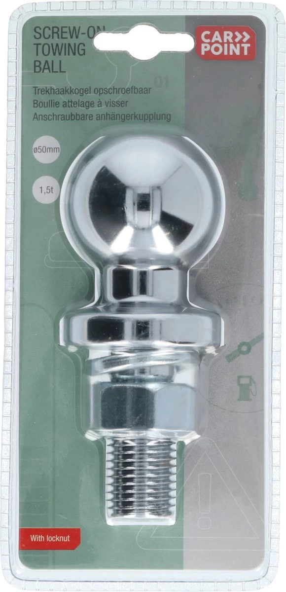 Carpoint Schroefkogel Met Contramoer ø50mm | Trekgewicht Tot 1500 Kg - Afbeelding 4